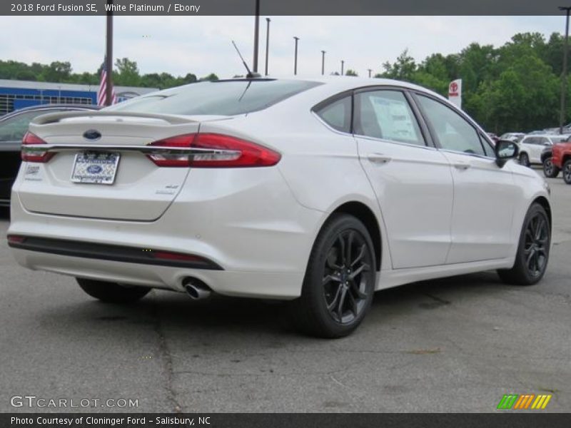 White Platinum / Ebony 2018 Ford Fusion SE