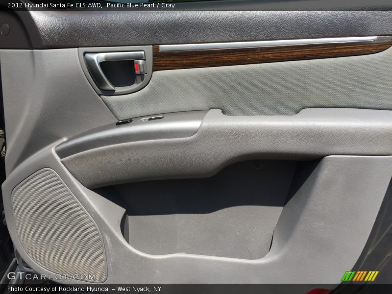 Pacific Blue Pearl / Gray 2012 Hyundai Santa Fe GLS AWD