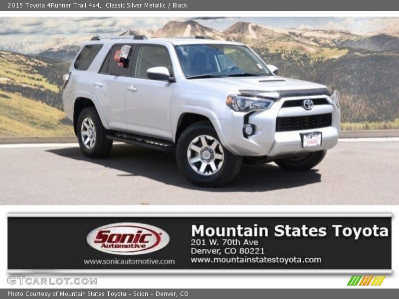 Classic Silver Metallic / Black 2015 Toyota 4Runner Trail 4x4