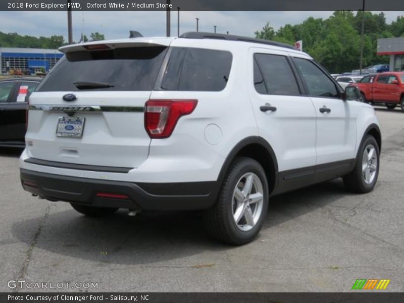 Oxford White / Medium Stone 2018 Ford Explorer FWD