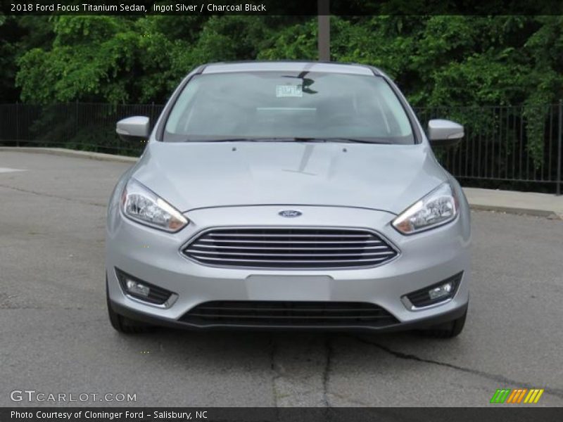 Ingot Silver / Charcoal Black 2018 Ford Focus Titanium Sedan
