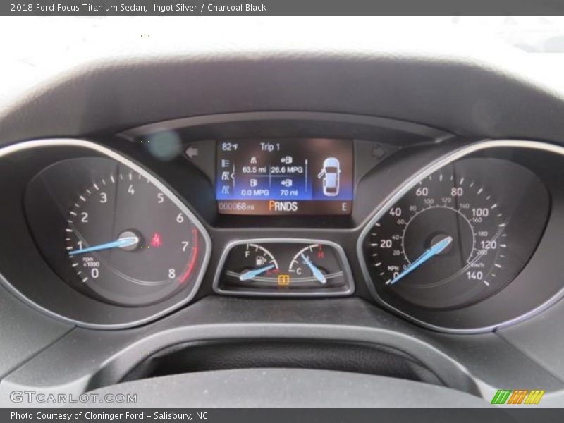 Ingot Silver / Charcoal Black 2018 Ford Focus Titanium Sedan