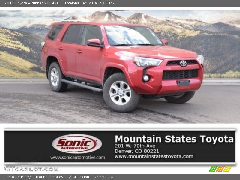 Barcelona Red Metallic / Black 2015 Toyota 4Runner SR5 4x4
