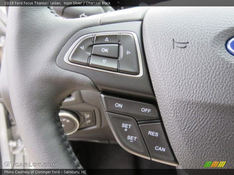 Ingot Silver / Charcoal Black 2018 Ford Focus Titanium Sedan