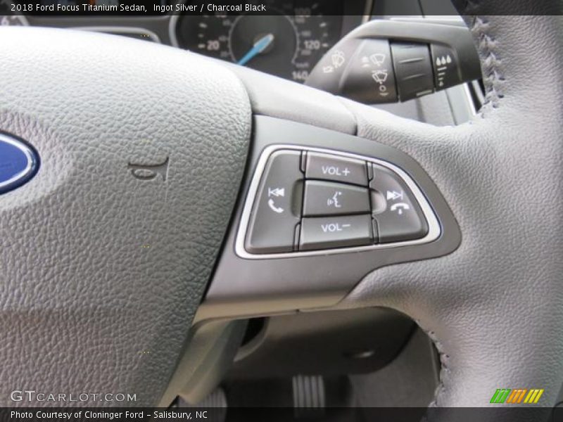 Ingot Silver / Charcoal Black 2018 Ford Focus Titanium Sedan