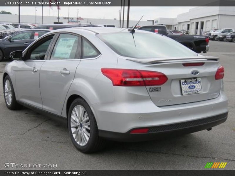 Ingot Silver / Charcoal Black 2018 Ford Focus Titanium Sedan