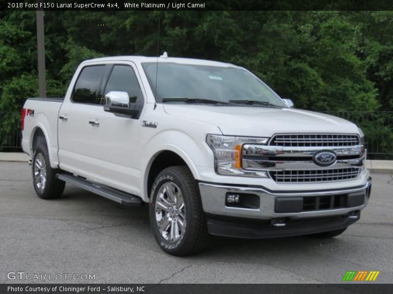 White Platinum / Light Camel 2018 Ford F150 Lariat SuperCrew 4x4