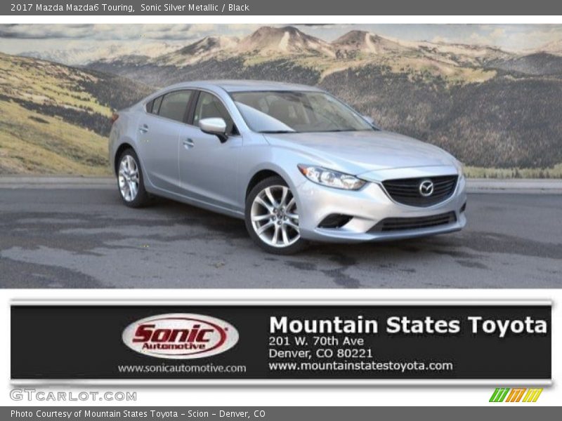 Sonic Silver Metallic / Black 2017 Mazda Mazda6 Touring