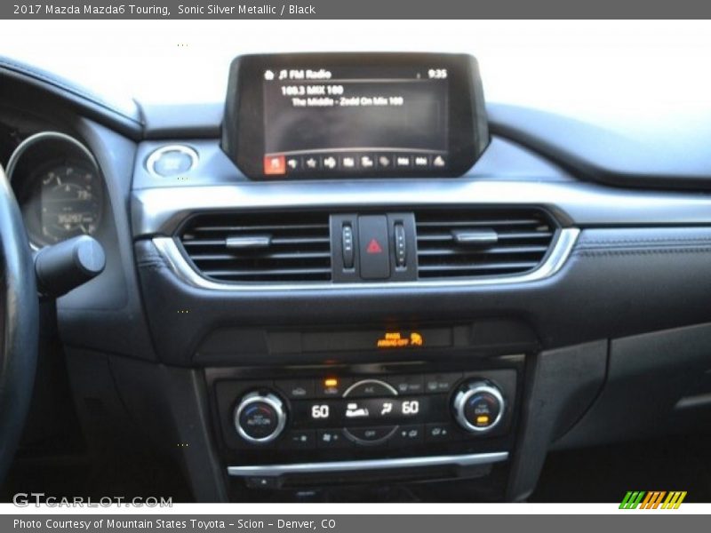 Sonic Silver Metallic / Black 2017 Mazda Mazda6 Touring