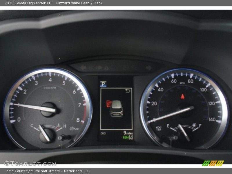 Blizzard White Pearl / Black 2018 Toyota Highlander XLE