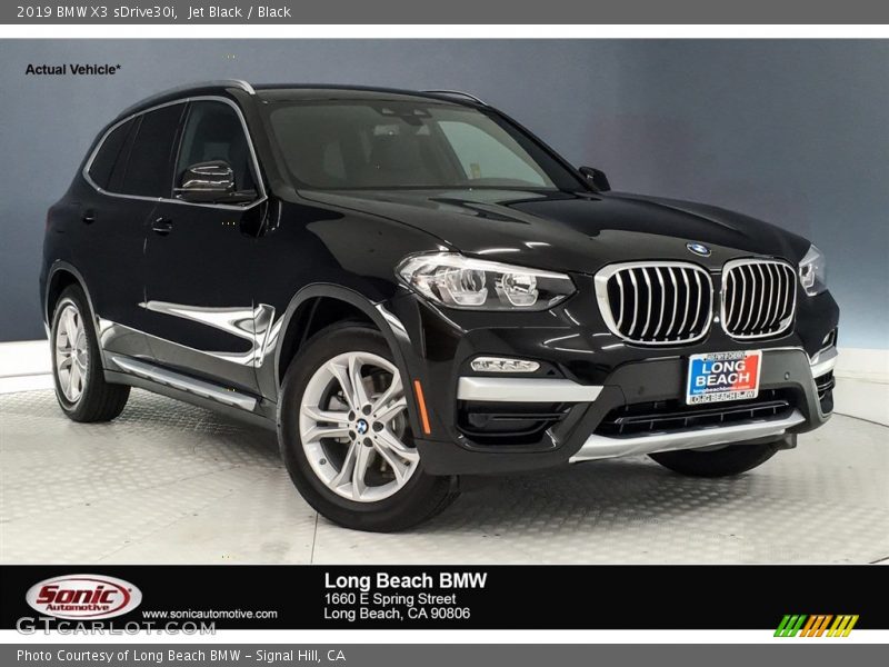 Jet Black / Black 2019 BMW X3 sDrive30i