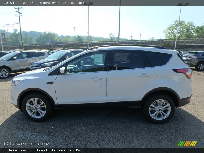 Oxford White / Charcoal Black 2018 Ford Escape SEL