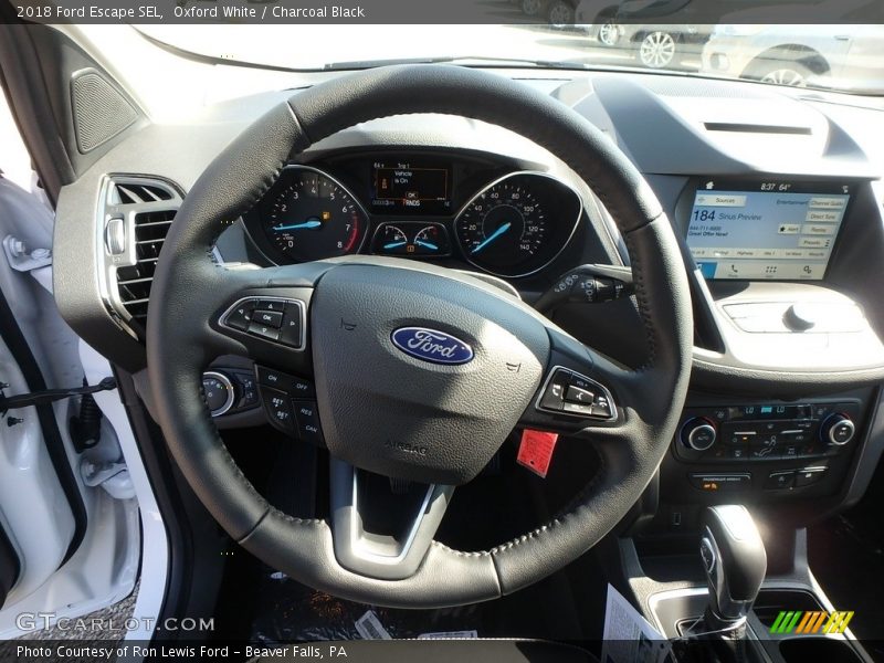 Oxford White / Charcoal Black 2018 Ford Escape SEL