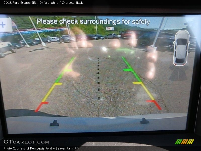 Oxford White / Charcoal Black 2018 Ford Escape SEL