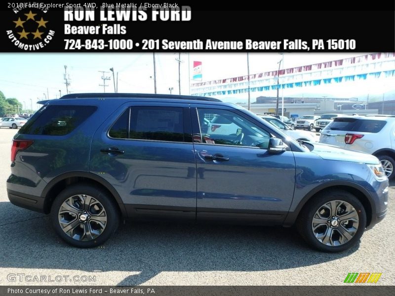 Blue Metallic / Ebony Black 2018 Ford Explorer Sport 4WD