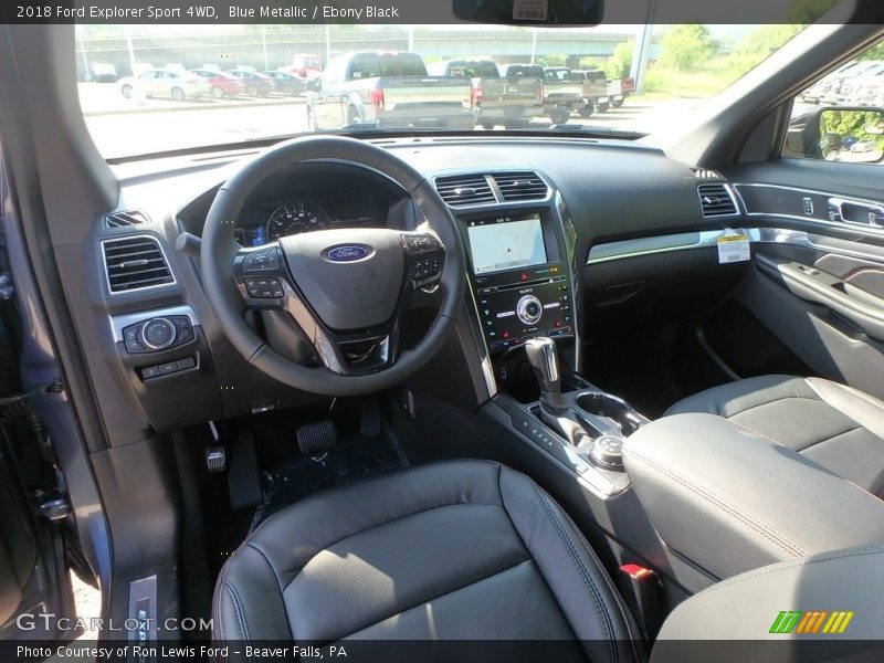  2018 Explorer Sport 4WD Ebony Black Interior