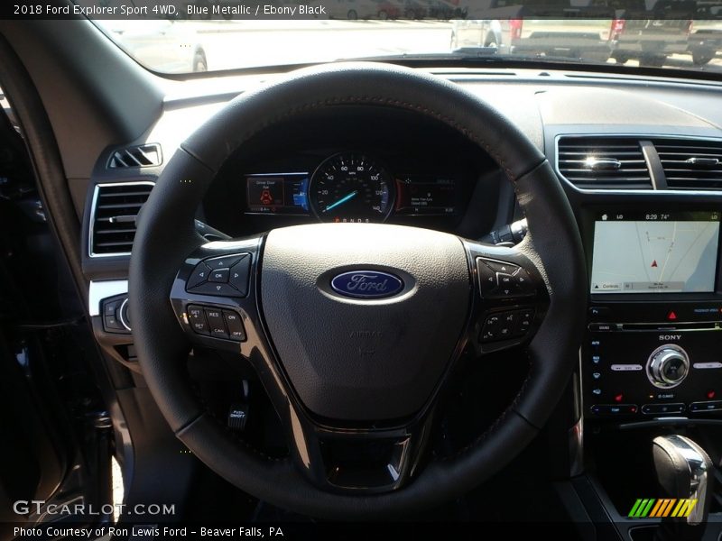 Blue Metallic / Ebony Black 2018 Ford Explorer Sport 4WD