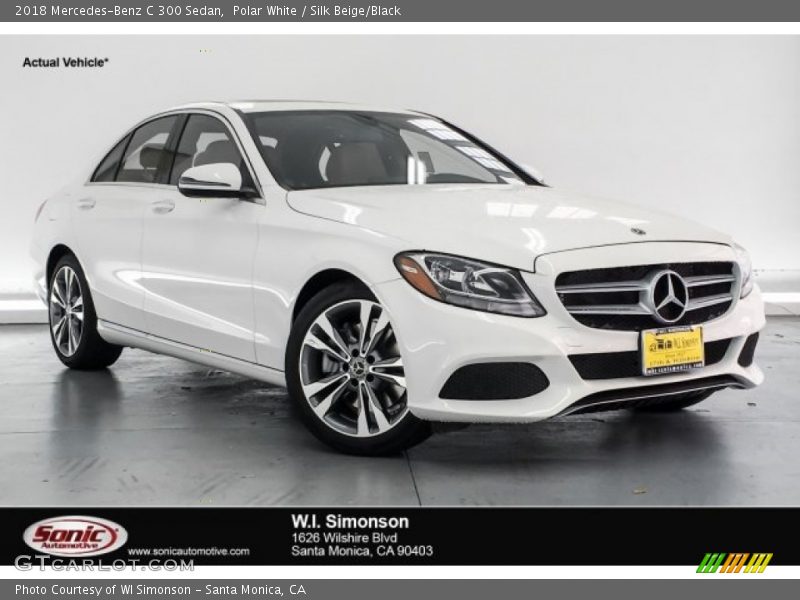 Polar White / Silk Beige/Black 2018 Mercedes-Benz C 300 Sedan