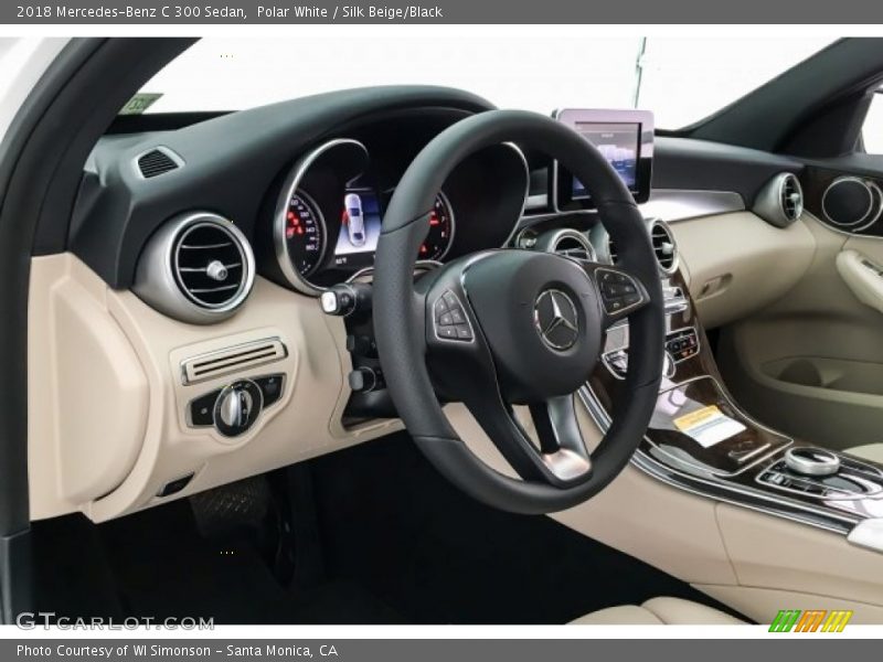 Polar White / Silk Beige/Black 2018 Mercedes-Benz C 300 Sedan