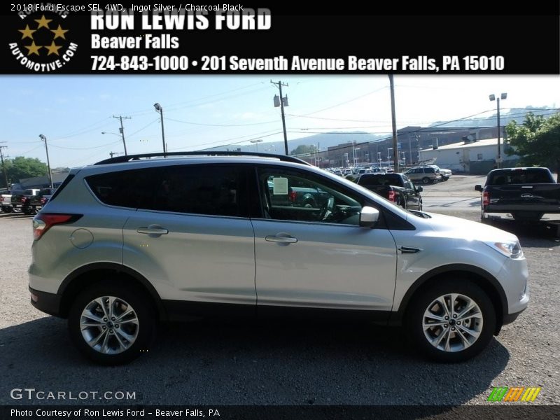Ingot Silver / Charcoal Black 2018 Ford Escape SEL 4WD