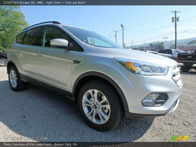 Ingot Silver / Charcoal Black 2018 Ford Escape SEL 4WD