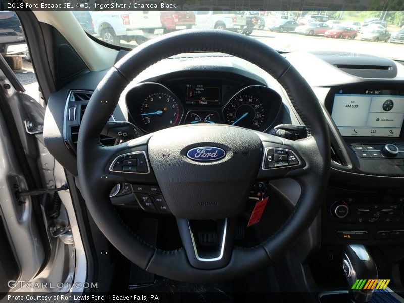 Ingot Silver / Charcoal Black 2018 Ford Escape SEL 4WD