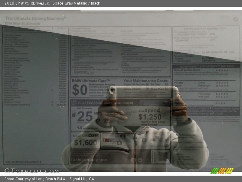 Space Gray Metallic / Black 2018 BMW X5 xDrive35d