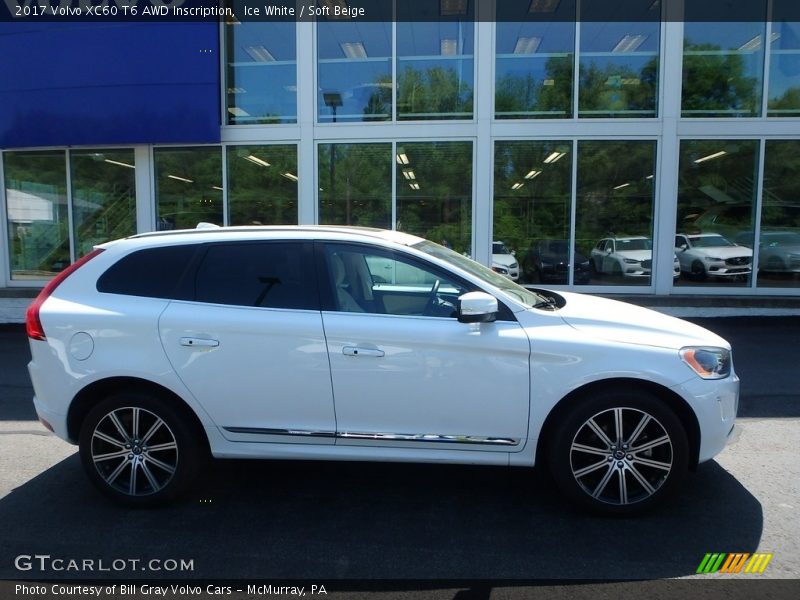 Ice White / Soft Beige 2017 Volvo XC60 T6 AWD Inscription