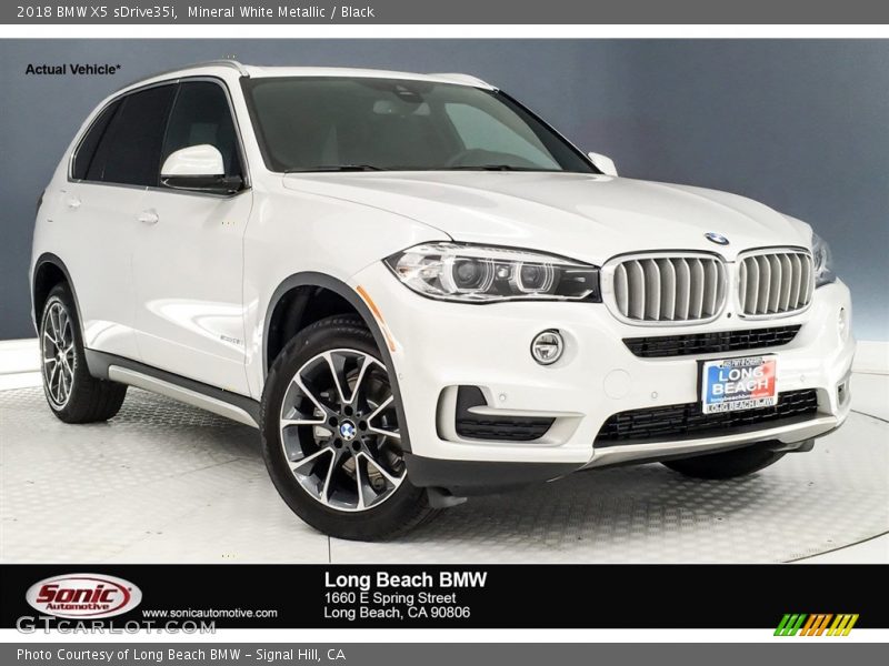 Mineral White Metallic / Black 2018 BMW X5 sDrive35i