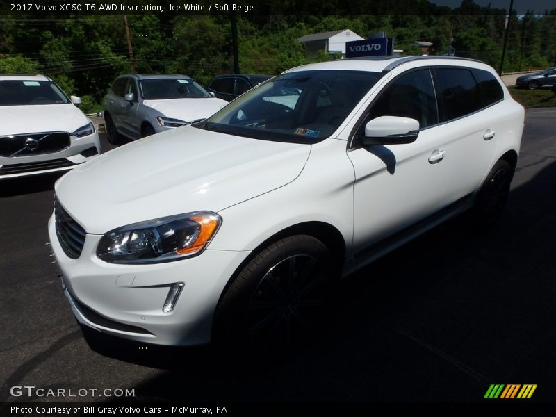 Ice White / Soft Beige 2017 Volvo XC60 T6 AWD Inscription
