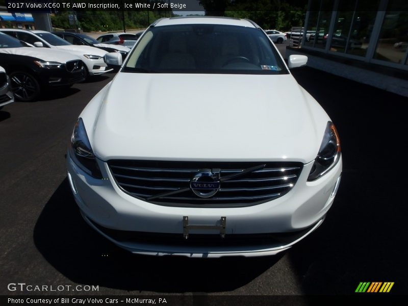 Ice White / Soft Beige 2017 Volvo XC60 T6 AWD Inscription