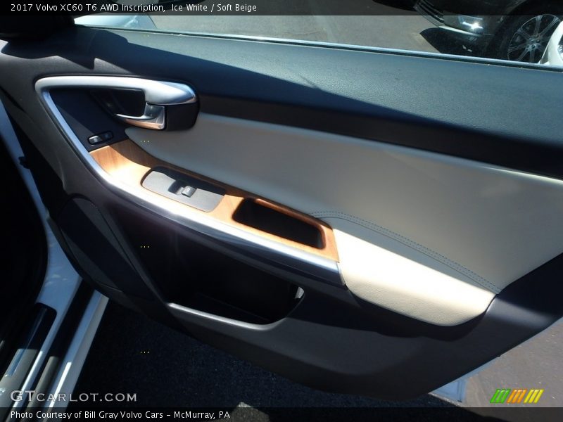 Ice White / Soft Beige 2017 Volvo XC60 T6 AWD Inscription