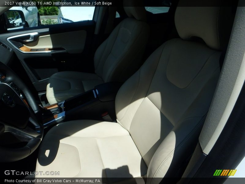 Ice White / Soft Beige 2017 Volvo XC60 T6 AWD Inscription