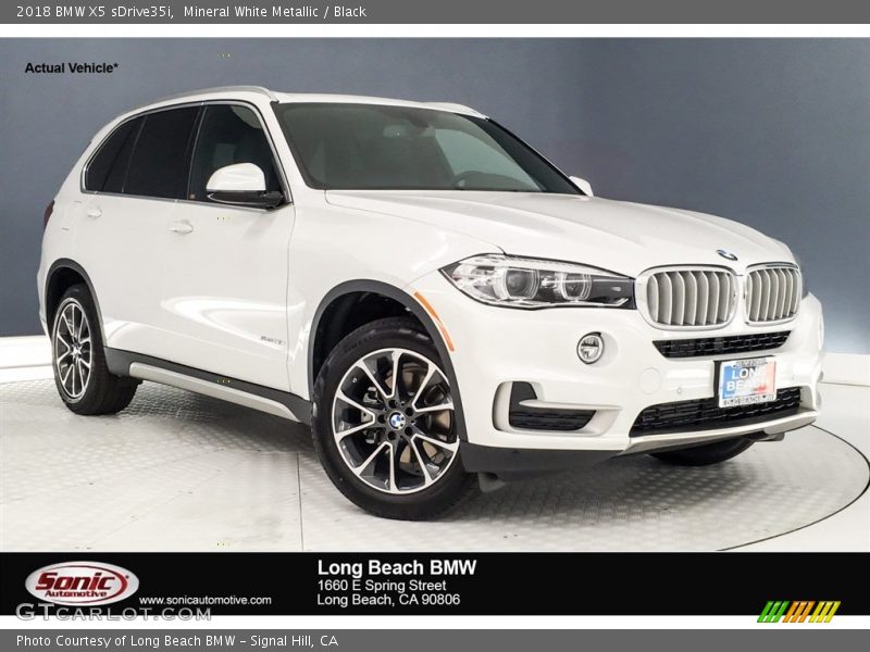 Mineral White Metallic / Black 2018 BMW X5 sDrive35i