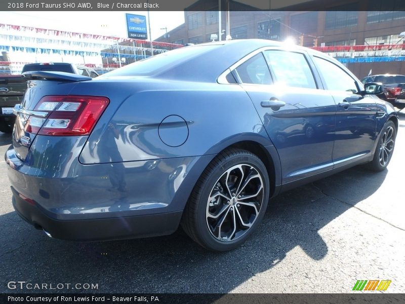 Blue / Charcoal Black 2018 Ford Taurus SHO AWD