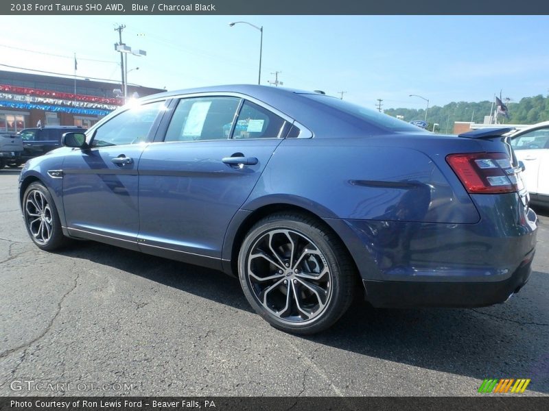 Blue / Charcoal Black 2018 Ford Taurus SHO AWD