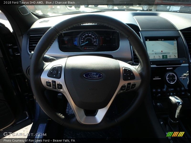 Blue / Charcoal Black 2018 Ford Taurus SHO AWD