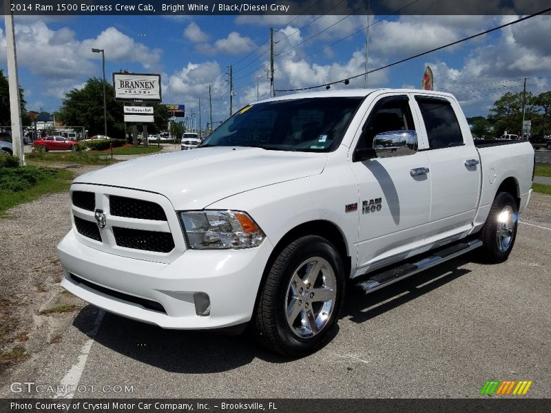 Bright White / Black/Diesel Gray 2014 Ram 1500 Express Crew Cab