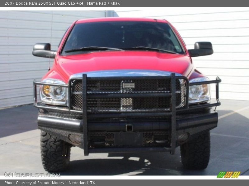 Flame Red / Khaki 2007 Dodge Ram 2500 SLT Quad Cab 4x4
