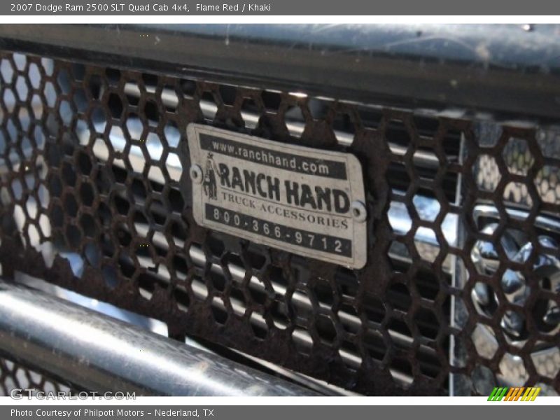 Flame Red / Khaki 2007 Dodge Ram 2500 SLT Quad Cab 4x4