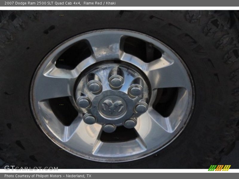 Flame Red / Khaki 2007 Dodge Ram 2500 SLT Quad Cab 4x4