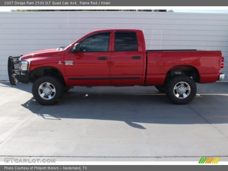 Flame Red / Khaki 2007 Dodge Ram 2500 SLT Quad Cab 4x4