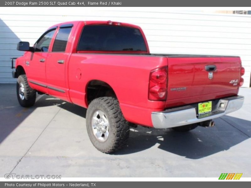 Flame Red / Khaki 2007 Dodge Ram 2500 SLT Quad Cab 4x4
