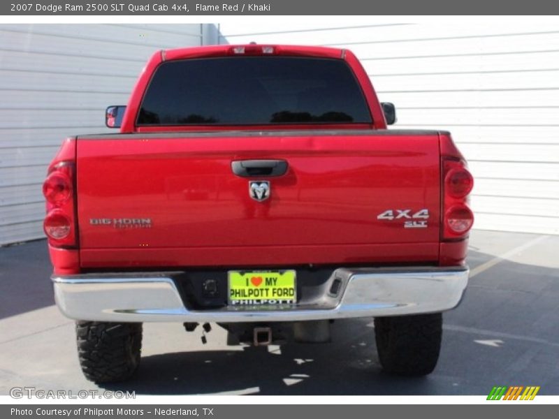 Flame Red / Khaki 2007 Dodge Ram 2500 SLT Quad Cab 4x4