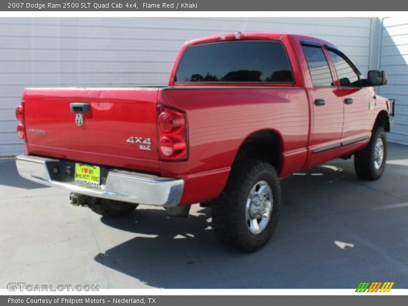 Flame Red / Khaki 2007 Dodge Ram 2500 SLT Quad Cab 4x4