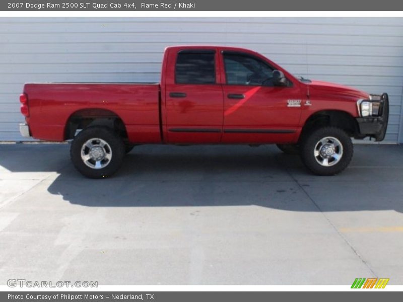 Flame Red / Khaki 2007 Dodge Ram 2500 SLT Quad Cab 4x4