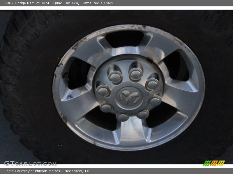 Flame Red / Khaki 2007 Dodge Ram 2500 SLT Quad Cab 4x4