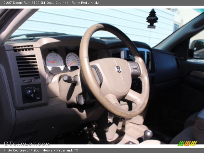Flame Red / Khaki 2007 Dodge Ram 2500 SLT Quad Cab 4x4