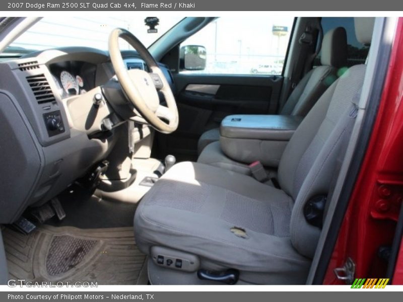Flame Red / Khaki 2007 Dodge Ram 2500 SLT Quad Cab 4x4