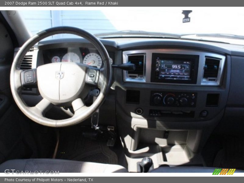 Flame Red / Khaki 2007 Dodge Ram 2500 SLT Quad Cab 4x4